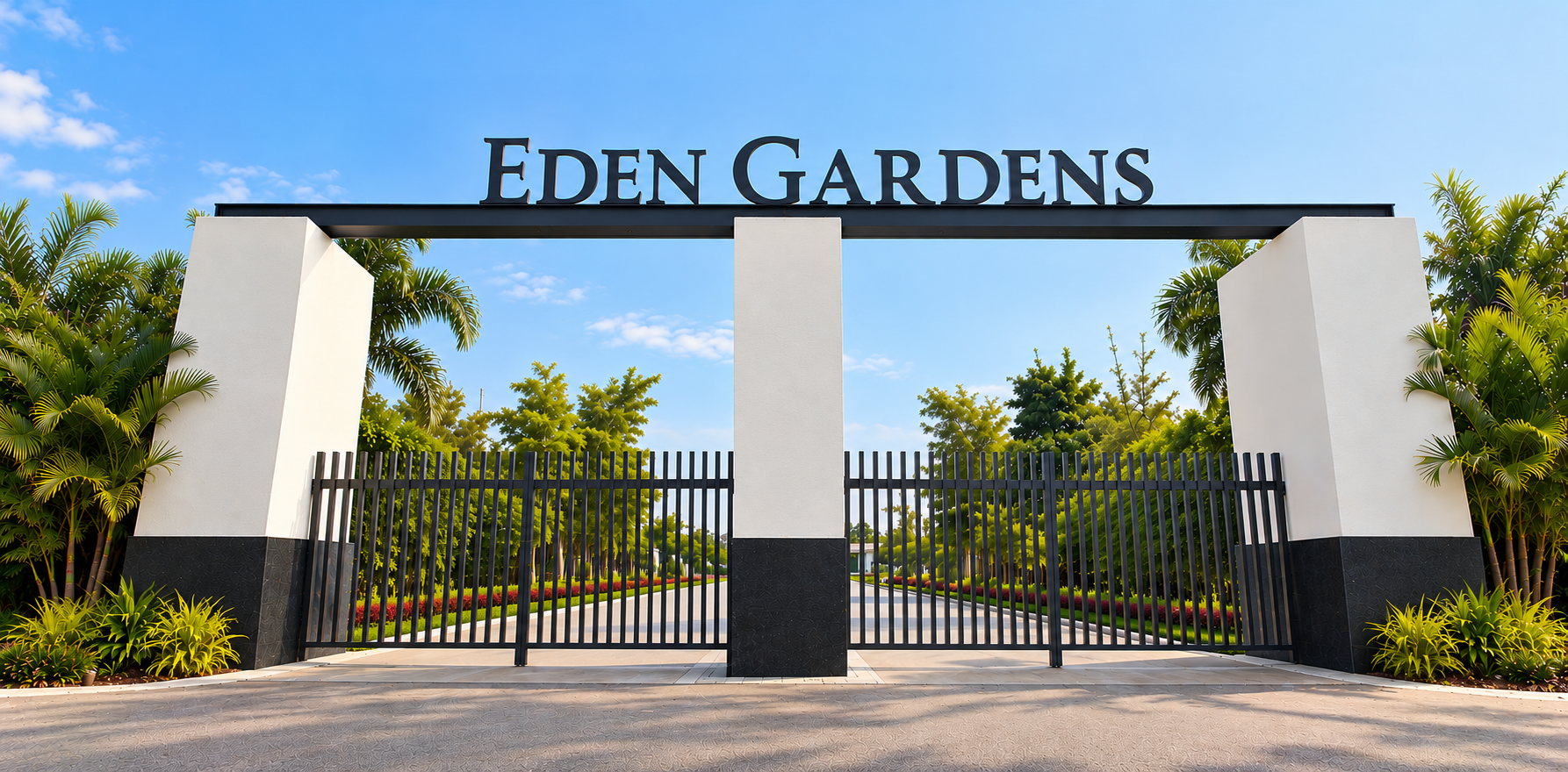 The entrance gates of Eden Gardens