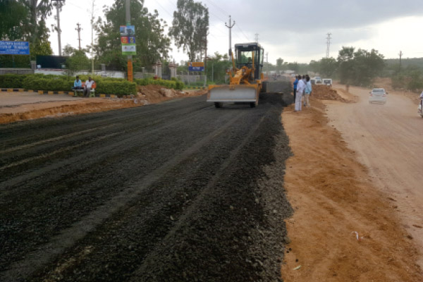 Eden Gardens — roads under black-topping during development