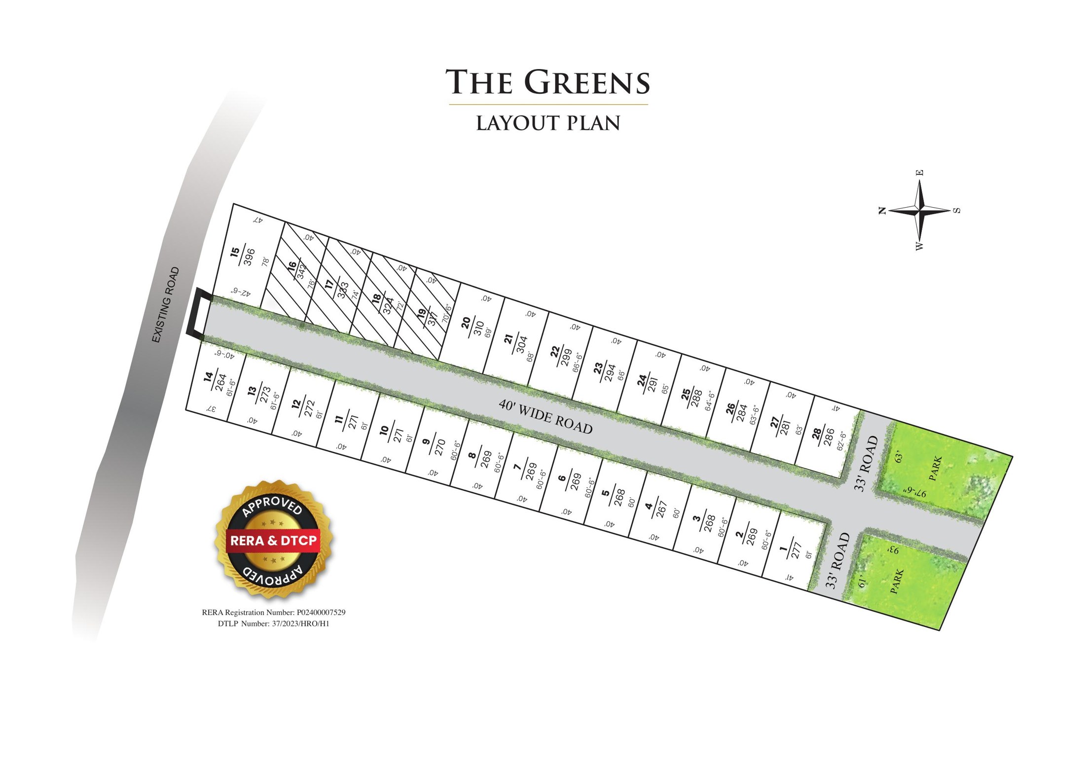 The Greens layout plan