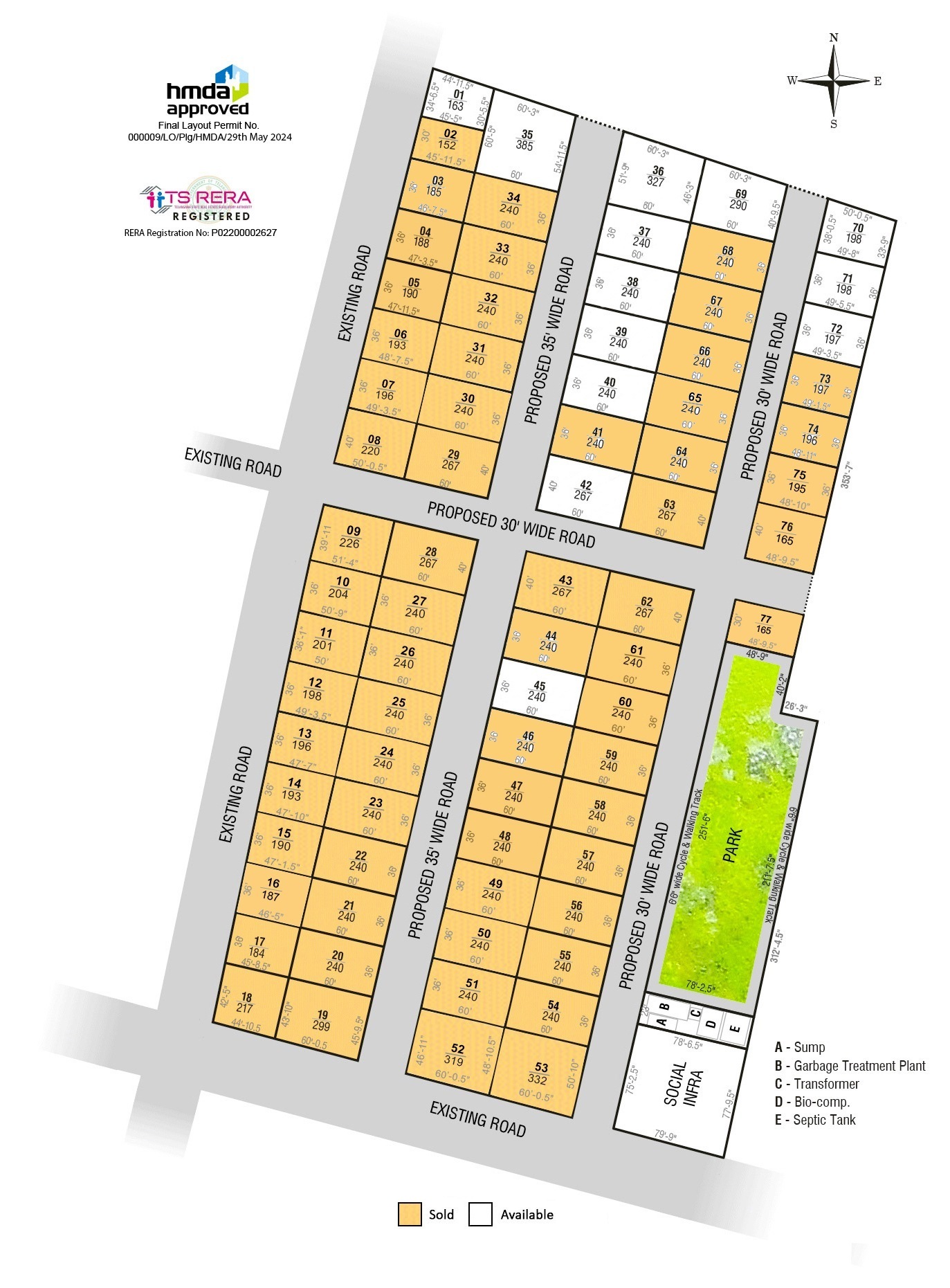 Park Central layout plan